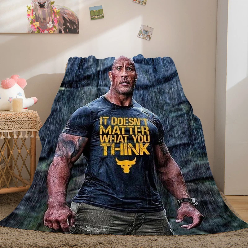 

Sofa Blankets for Winter Rock A-Dwayne A-Johnson Warm Bed Fleece Nap Fluffy Soft Blankets Microfiber Bedding Home Birthday Gift