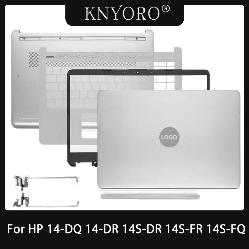 

NEW For HP 14-DQ 14-DR 14S-DR 14S-FR 14S-FQ TPN-Q221 TPN-Q242 LCD Back Cover Front Bezel Hinges Palmrest Bottom Case Top Silver