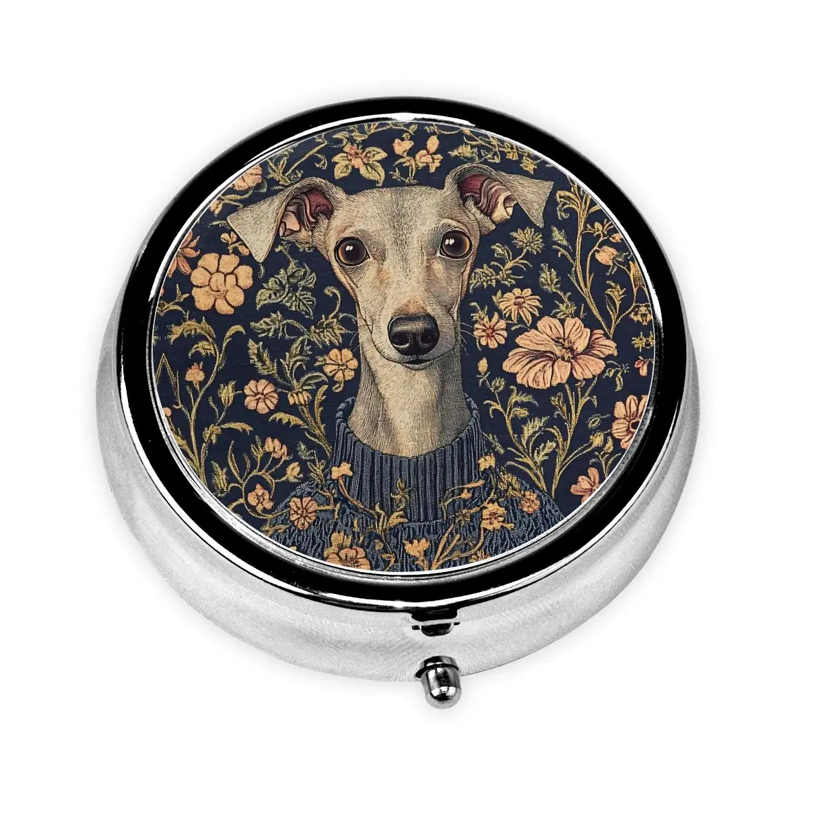 

Whippet Greyhound собака коробка для таблеток 3 отделения дозатор таблеток борзая животное портативный держатель для лекарств коробка для хранения контейнер
