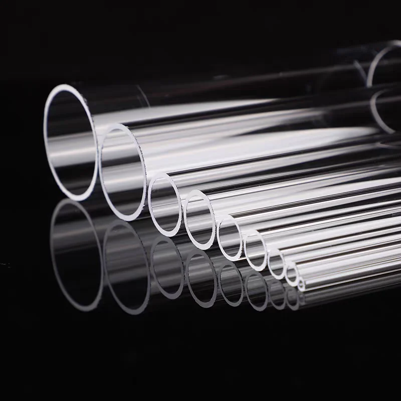 Quartz Tube Pipe OD 15mm to 50mm Silica Single-Bore Sight Glass Pipe High Temperature Glass Tubes Customize