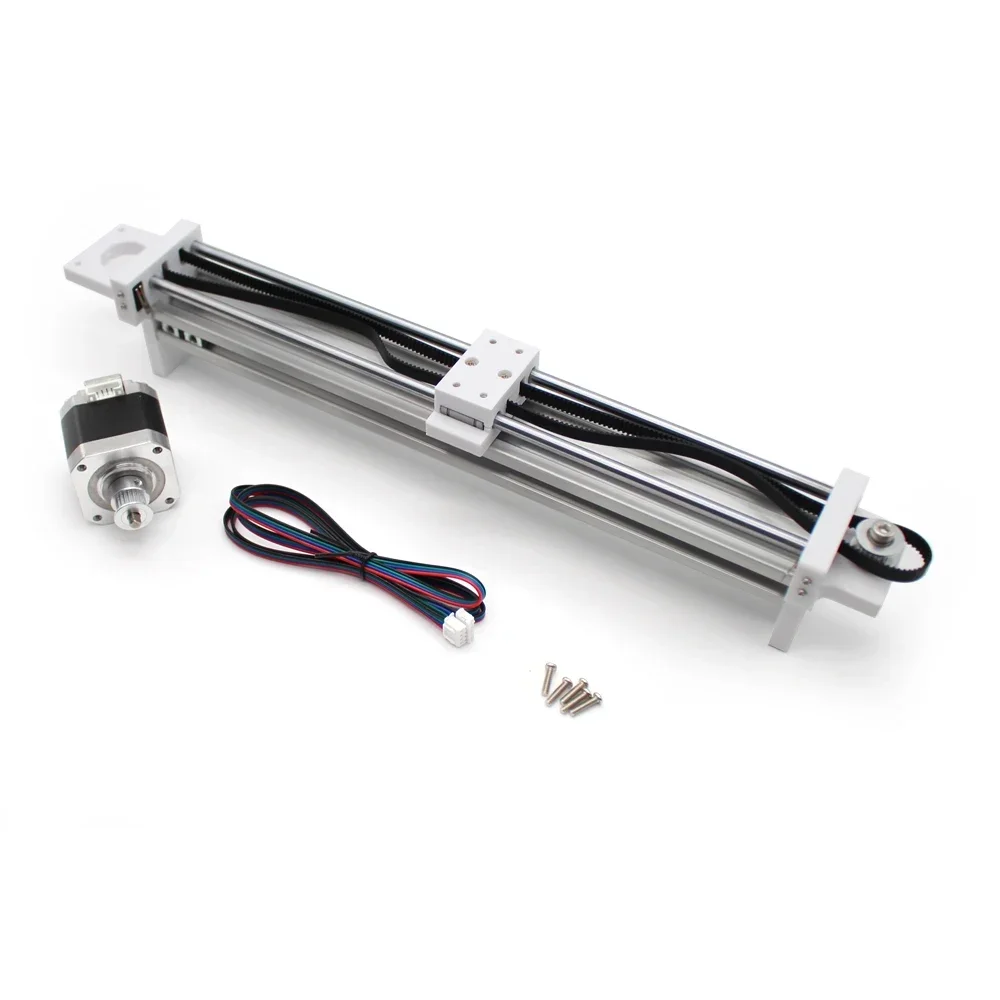 Stroke 30CM Linear Slider Synchronous Belt Double Bearing Guideway Slide Table 42 Stepper Servo Motor Table with XH2.54-4P Cable