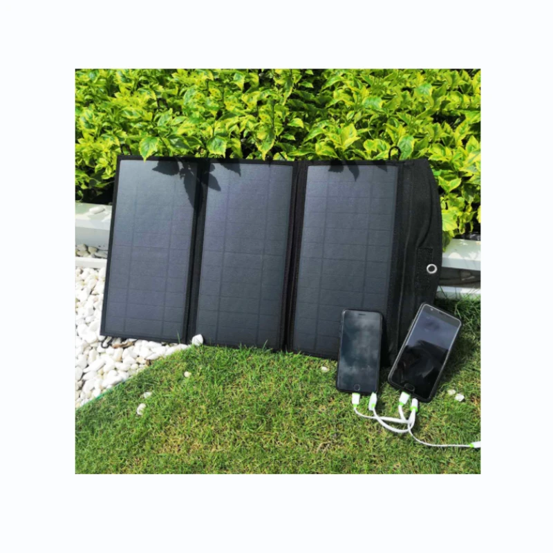 

38W Portable Solar Panel Charger with 2 USB Output Ports Waterproof Folding Solar Panels for Mobile Phone GPS Camera