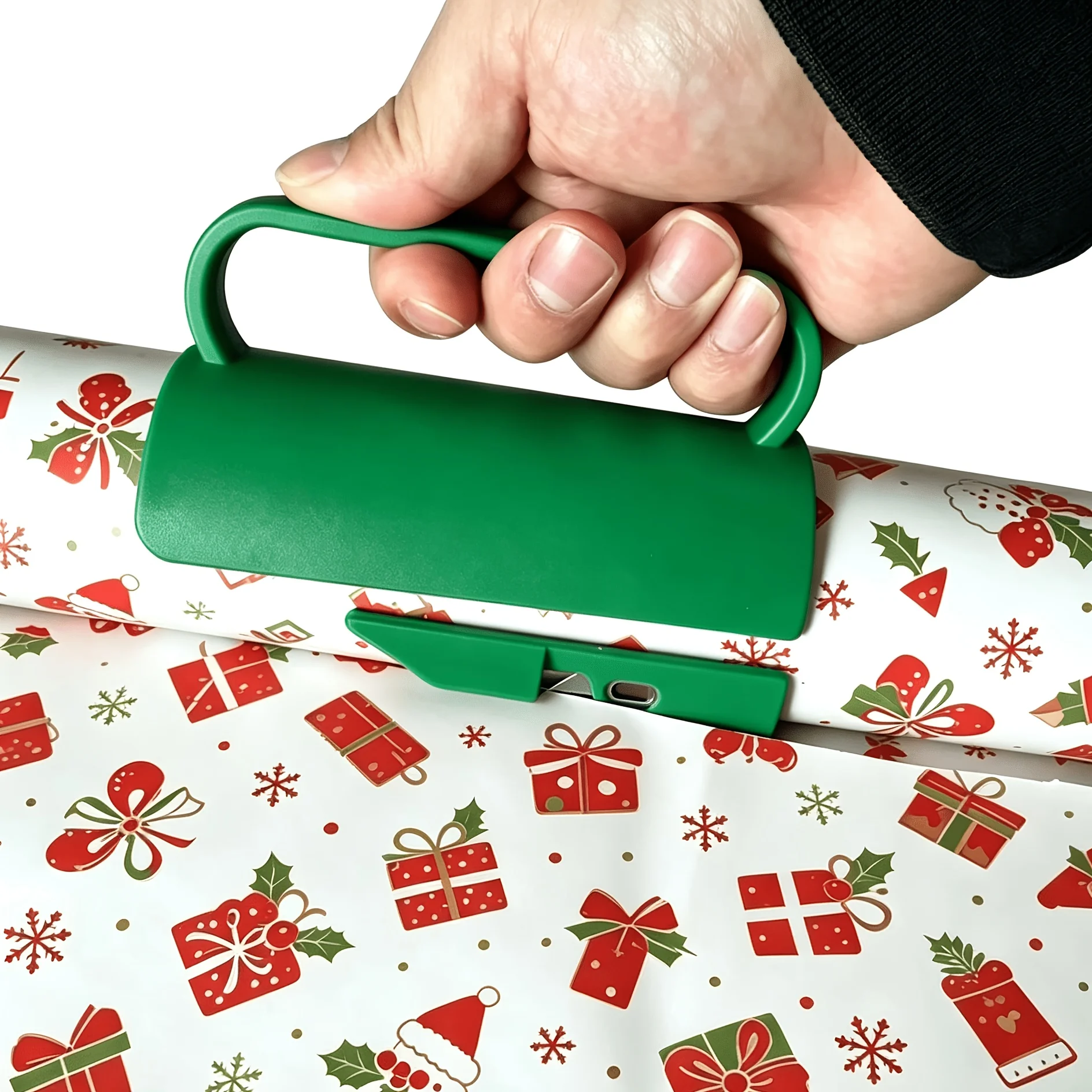 Wrapping Paper Cutter Christmas Paper Roll Cutters Paper Cutter Slider Tool Set Christmas Gift Packing Wrapping Cutting Supplies