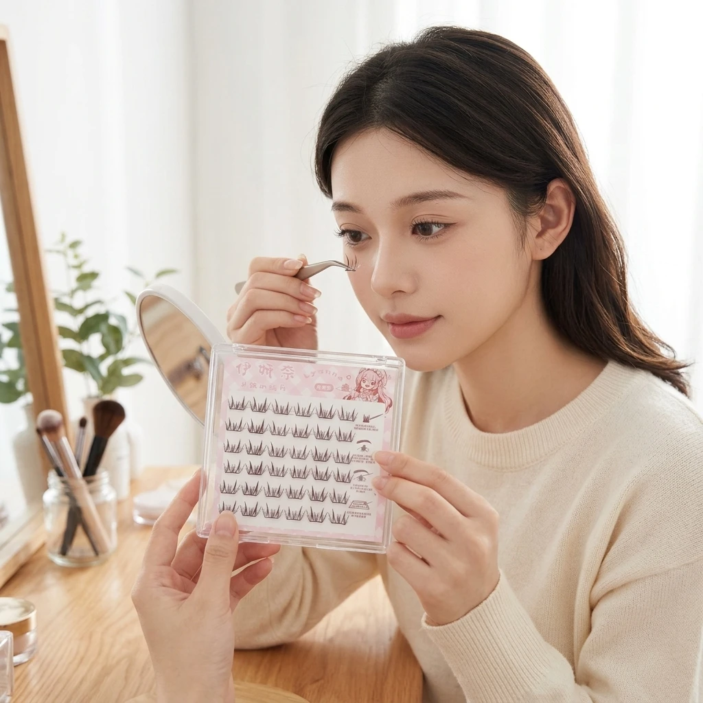 Thin Flat Lightweight Natural Deer Eye Fake Eyelashes for Women