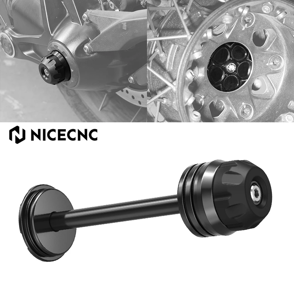 NICECNC For BMW R1250GS Adventure R 1250 GS GSA 2019-2024 Rear Axle Fork Wheel Protection Crash Fall Protection