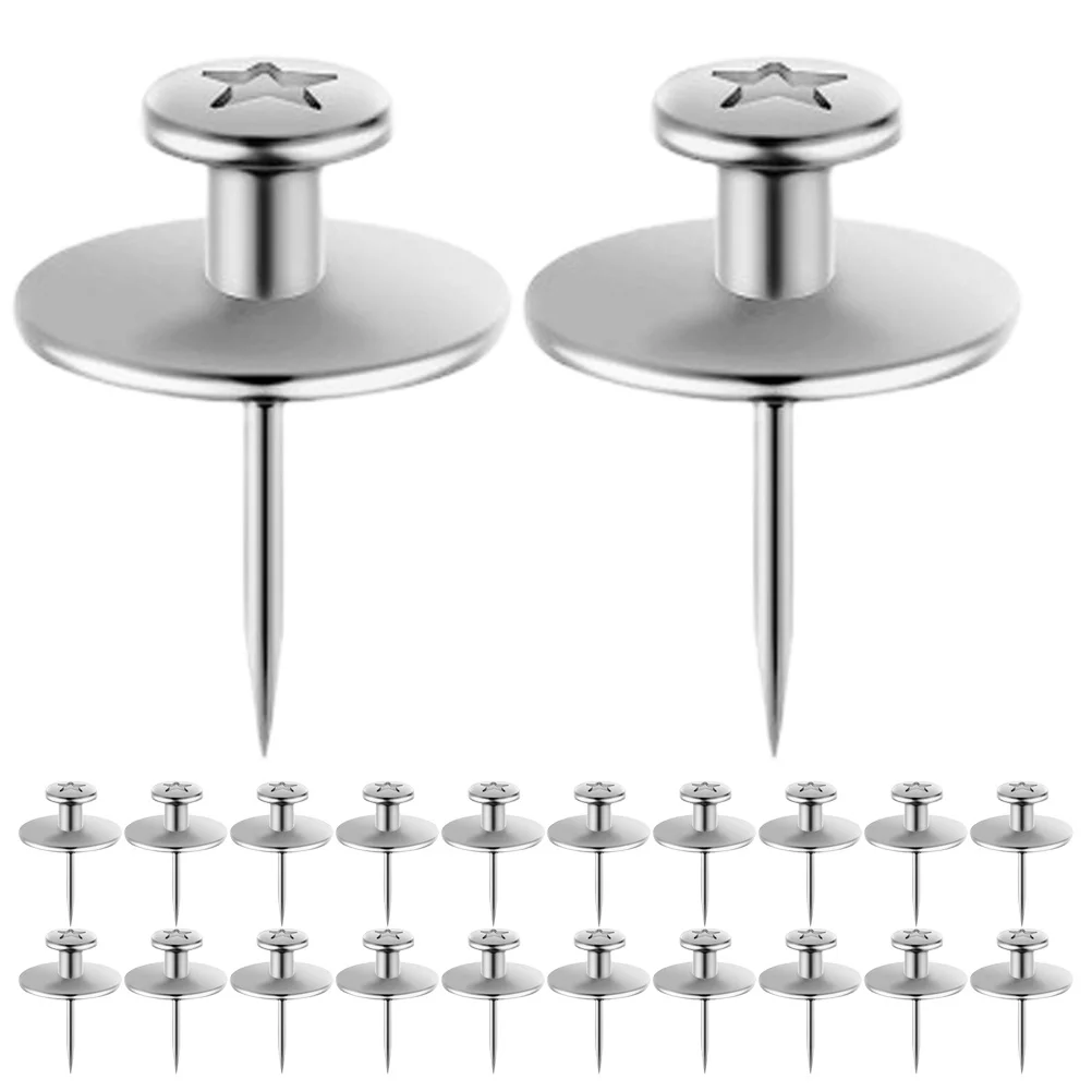 

30pcs Zinc Alloy Push Pins Flat Top Thumb Tacks Bright Color Map Accessories For Cork Board Office Desk Home Supply