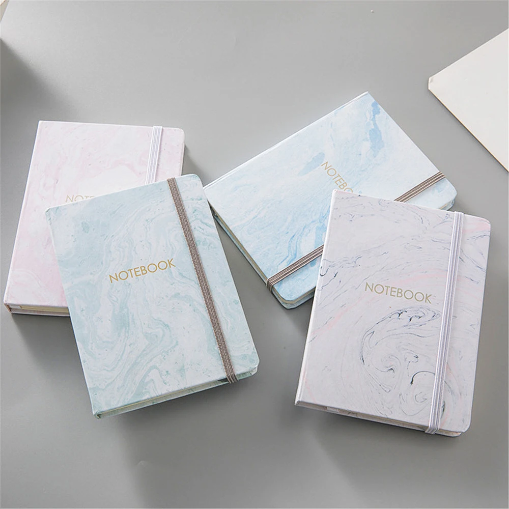 

Creative Portable Marble pattern Planner Schedule Notebook 196 Sheets Cute A5 Notepads Organizer Journals diary Handbook Gifts