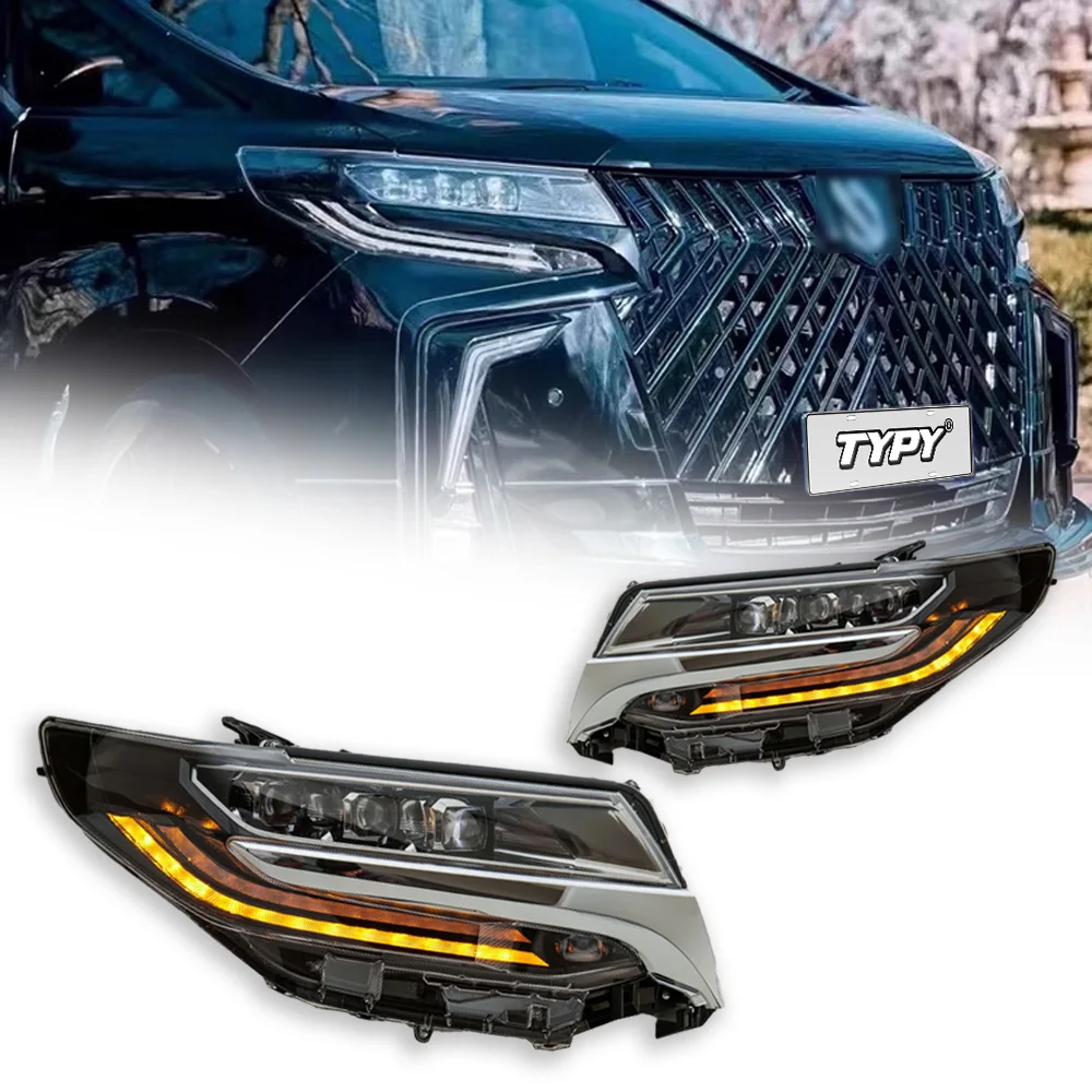 New LED Headlight Upgrade Modified Full Head Lamp For Toyota Alphard 3 led 2018-2021 Turn Signals Daytime Running Lights