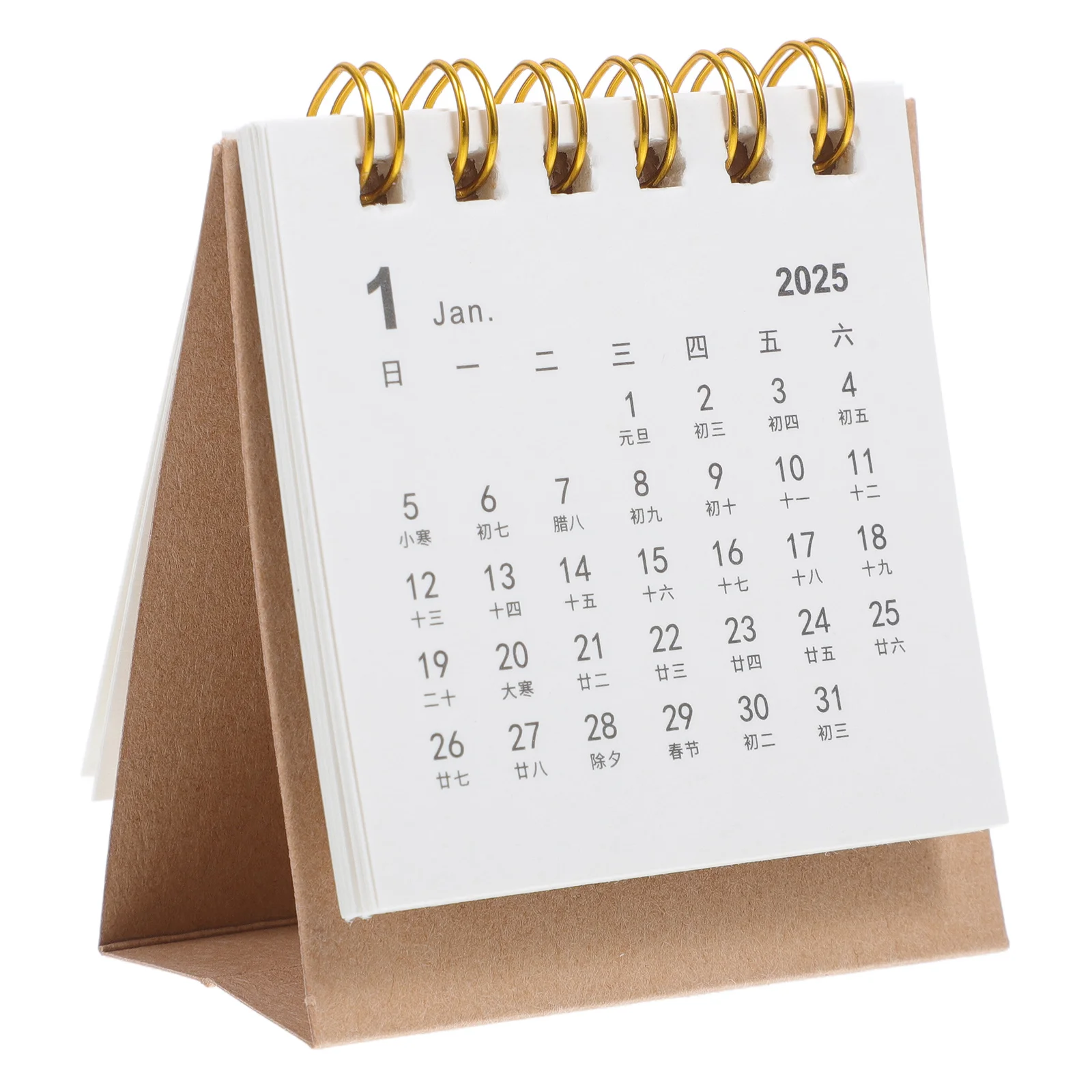 سطح مكتب صغير 2024-2025 مكتب مكتب قائم صغير مزخرف مع مساحة ملاحظة للمنزل والمكتب والفصول الدراسية للاستخدام اليومي تقويم الوجه #4