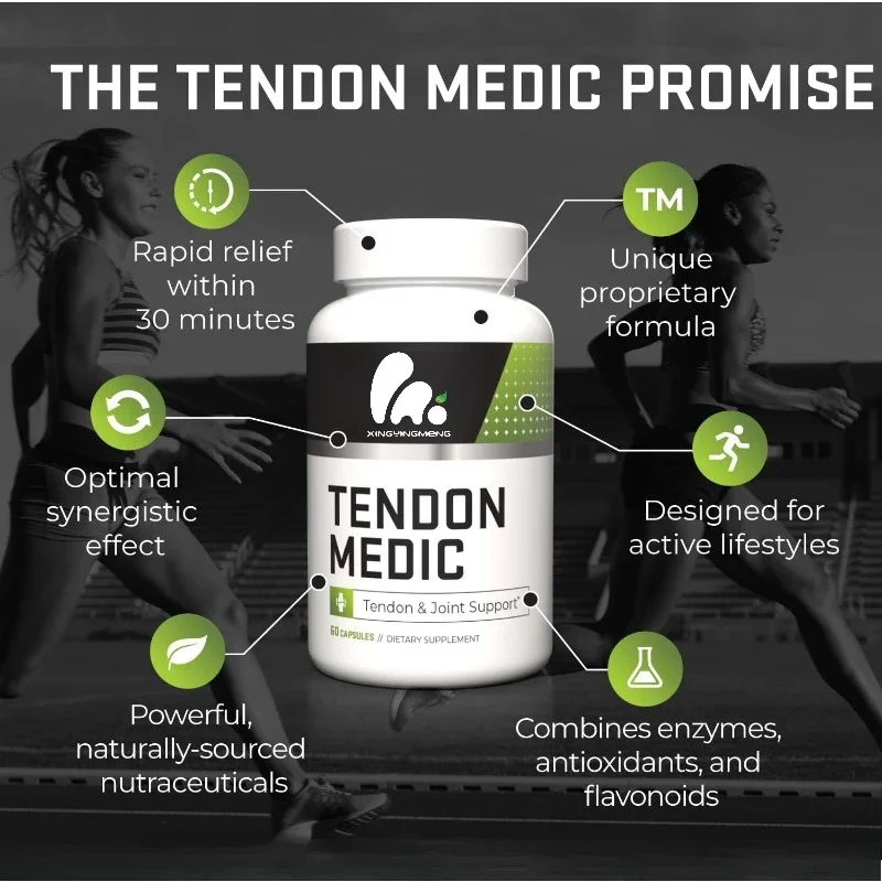 Nutritional supplements | Natural dietary supplements for pain and discomfort to restore tendon and joint strength, 60 capsules