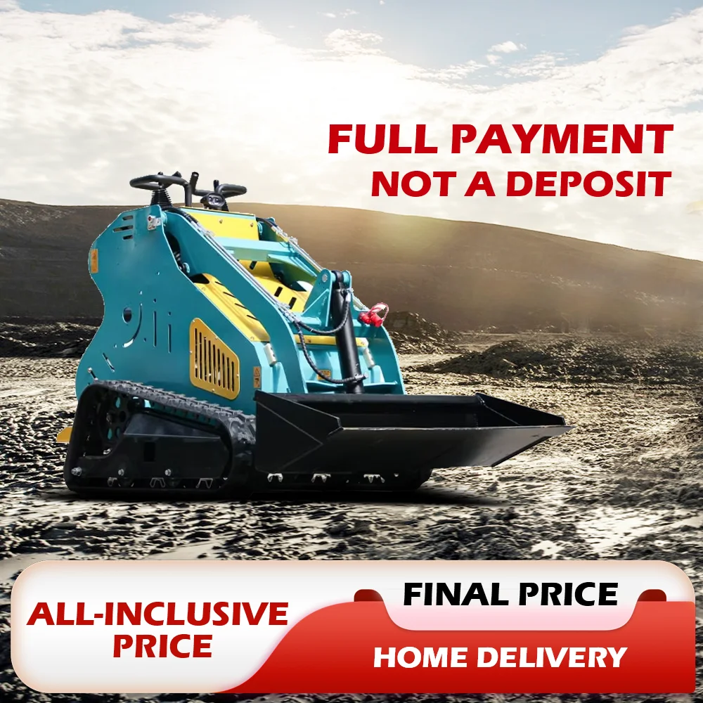 13.5HP Mini Skid Loader Steer Crawler Bucket EPA Engine USA For Digging, Bull-dozing, Augering, Trench-Grinding US Inventory