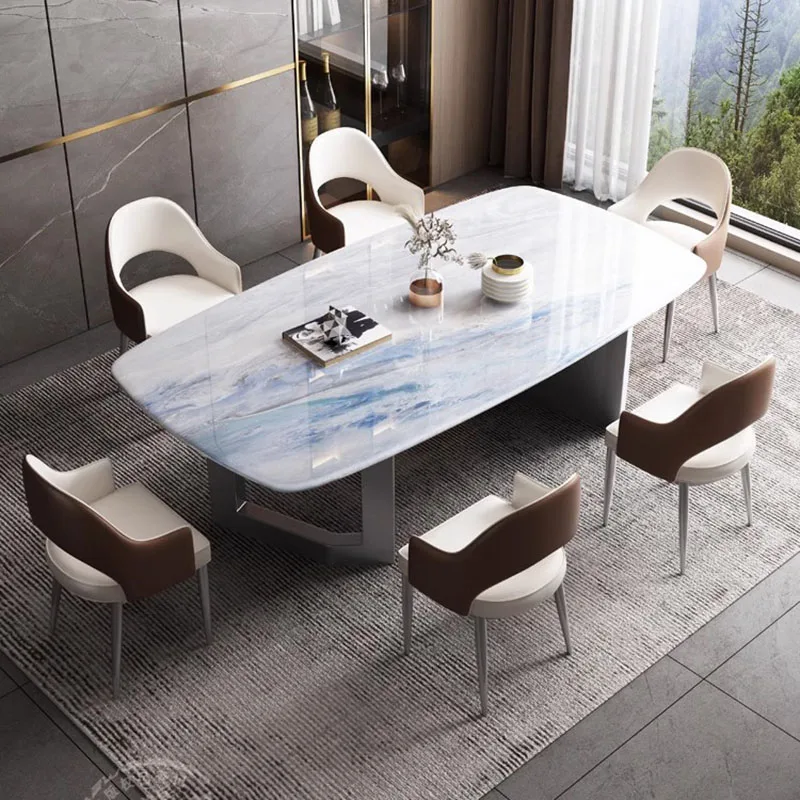 

High Fashion Dining Table Entryway Luxury Legs Minimalist Dining Table European Multifunction Mesas De Jantar Home Furniture