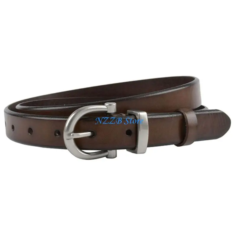 

T21F Leather Women's Belt Elegant Design Waistband 3cm Width For Professional Office And Formal Occasion