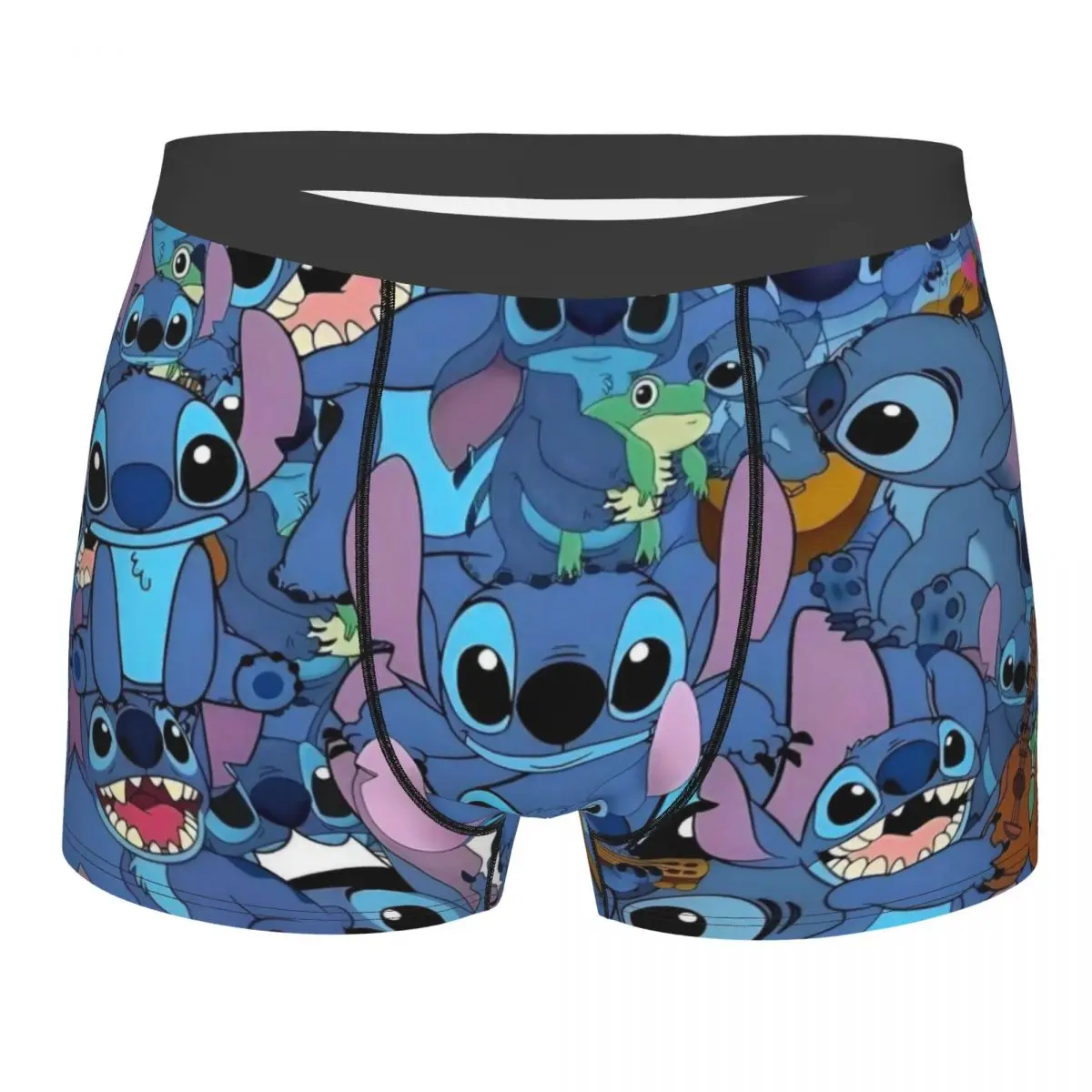 Novelty Anime Stitch Pattern Boxers Shorts Panties Men\'s Underpants Stretch Disney Briefs Underwear