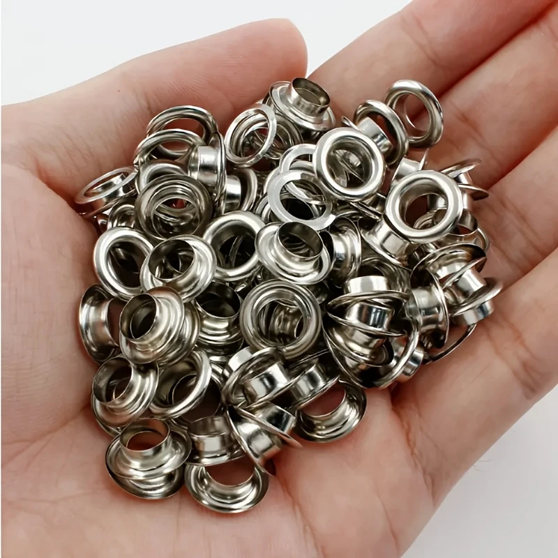 300 Set of Stainless Steel Eyelet Fasteners, Round Air Eyelet, Eyelet Button, Suitable for Banners, Posters, Fabric