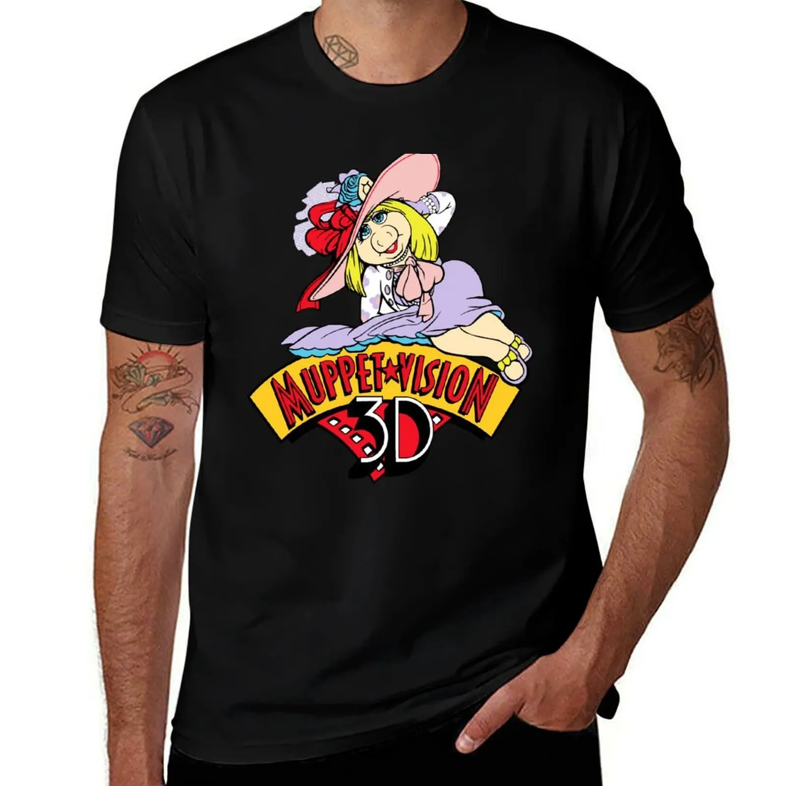 

Miss Piggy Muppet Vision 3D T-Shirt Plus Size Simple Casual Top