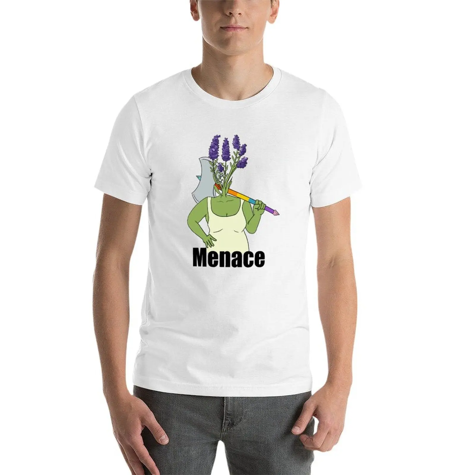 تي شيرت Lavender Menace تي شيرت رجالي برسوم جرافيك تي شيرت قطن 100%