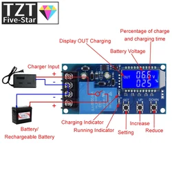 TZT 6-60V 30A Lead-acid Solar Battery Charge Controller Protection Board Charger Time Switch 12V 24V 36V 48V Battery Bapacity