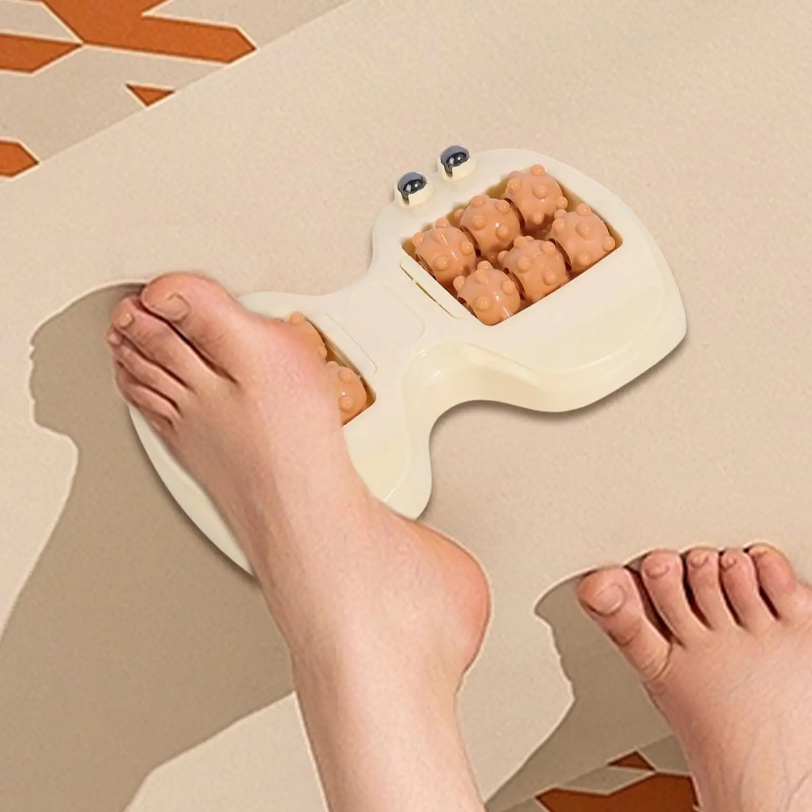 

Ролик для массажа ног, эргономичный двойной массажный инструмент, ролик для облегчения ног с магнитными бусинами для релаксации, путешествий, работы