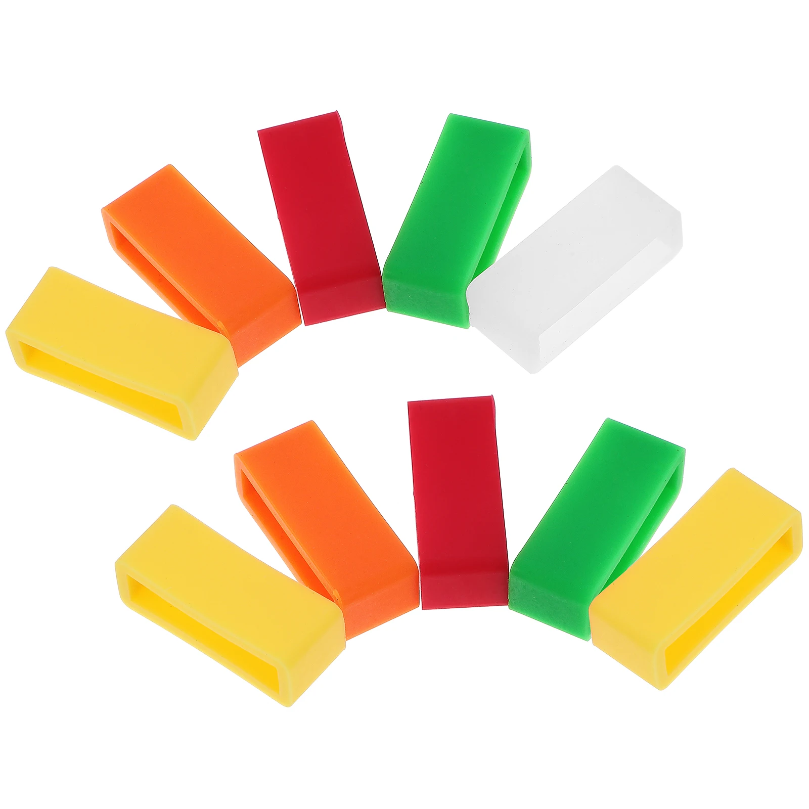 10 Stück Silikon-Ersatz-Uhrenarmbandschlaufen, langlebige Armbandringe, gemischte Farben, 22 mm, für Armbanduhren, Uhrenarmbandschlaufe