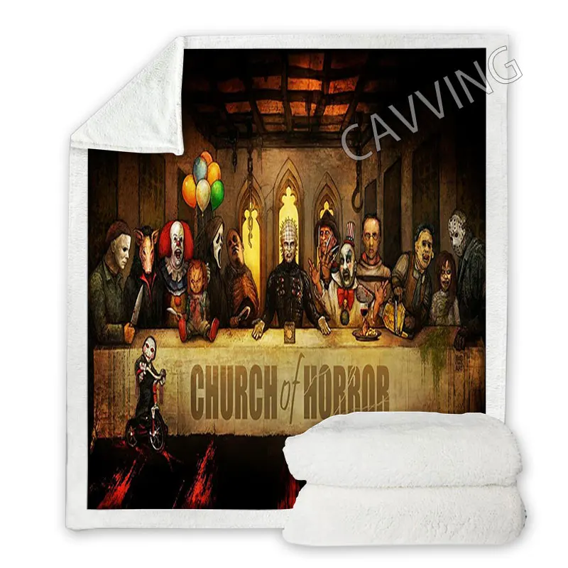 

Halloween Movie Myers 3D Print Sherpa Blanket Rectangle Blanket Textiles Fleece Wearable Blanket Throw Blanket Home Decor V02