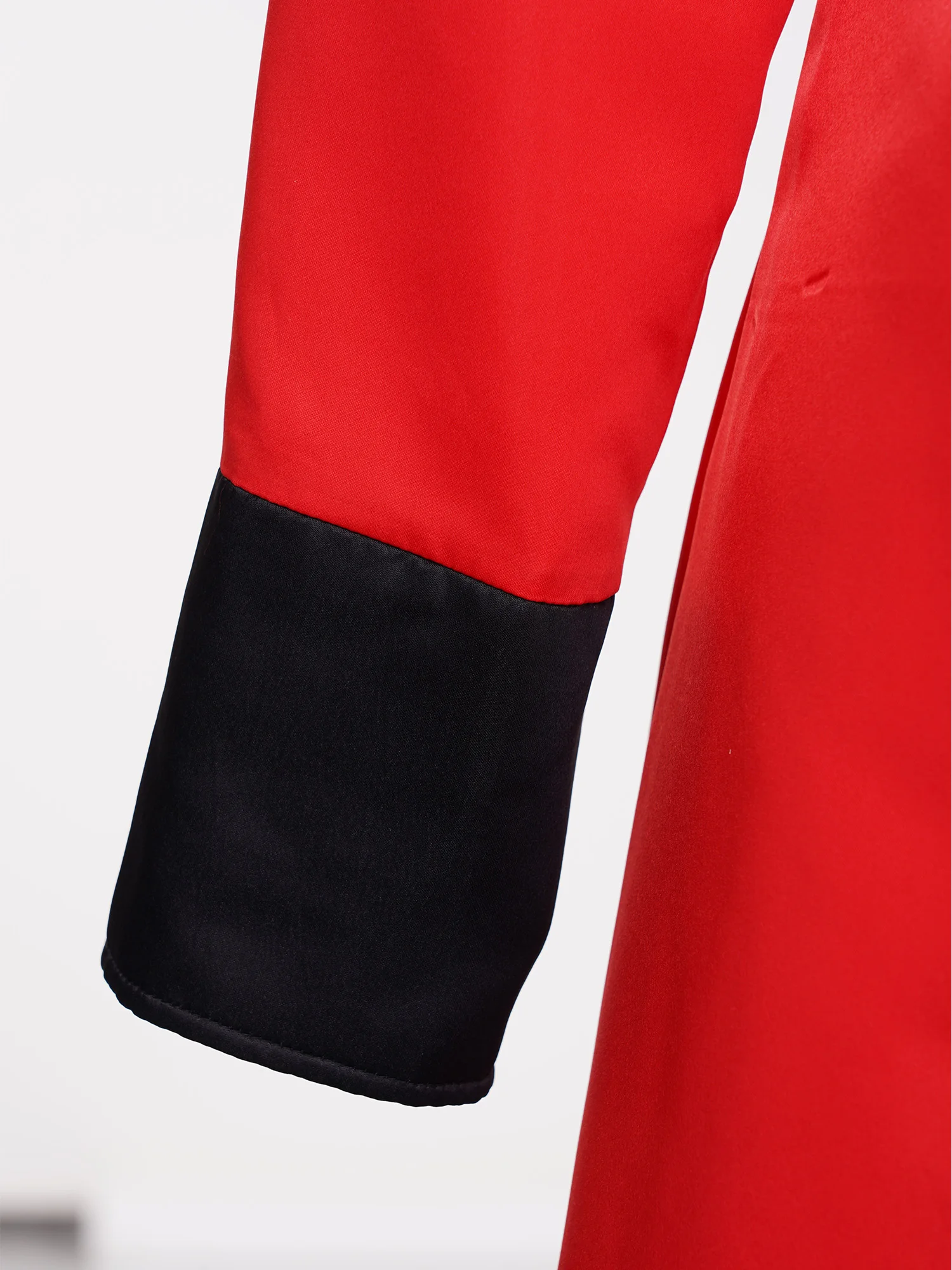 Women Magician Circus Ringmaster Performance Costume Long Sleeve Satin Tailcoat Jacket Coat for Halloween Carnival Party Cosplay