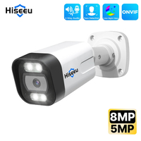 Hiseeu POE 5MP 8MP 4K IP Camera Color Night Vision Face Detection Waterproof H.265 Home Security Surveillance CCTV Cameras