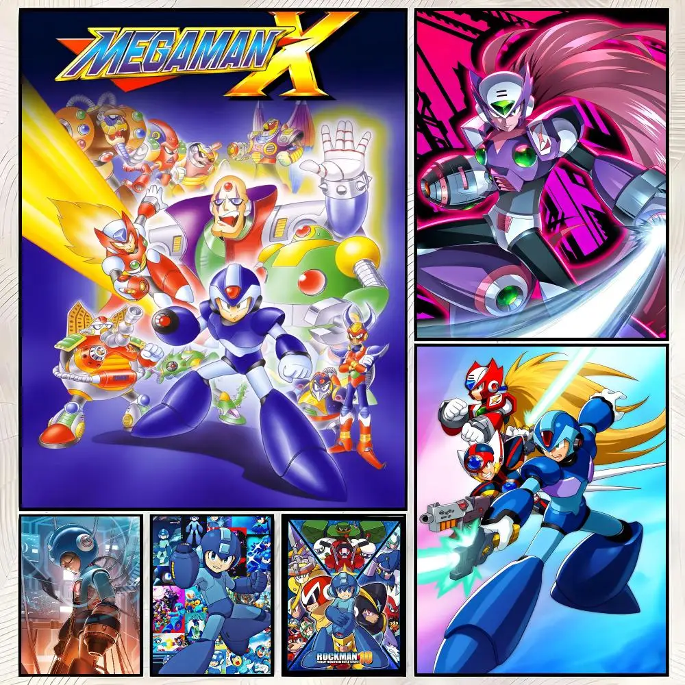 Anime R-Rockman Megaman X Zero Poster HD PP Paper Waterproof Wall Art Print for Bedroom Living Room Decor