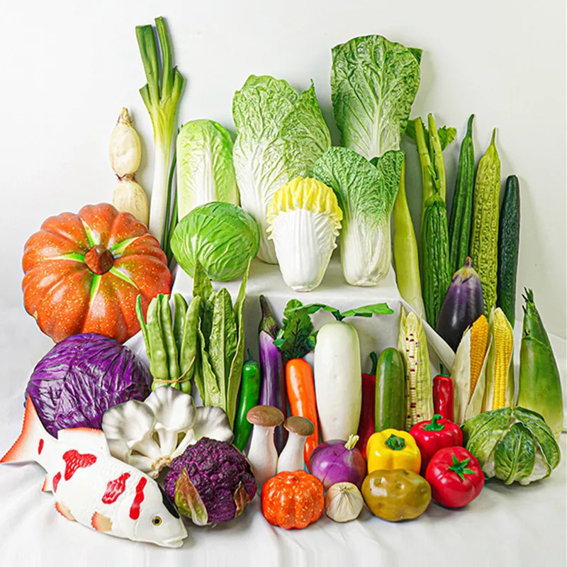 Artificial Decorations, Color Bubble, Simulation Vegetable, Cabbage Radish, Tomato, Scallion, Chili Model, Photography