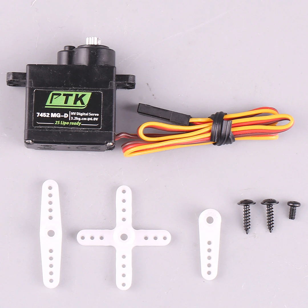 PTK 7452 MG-D 9g Digital Servo Metal Gear for EPP F3P Glider RC Model Car Helicopter Airplane Hitec HS-65 same level