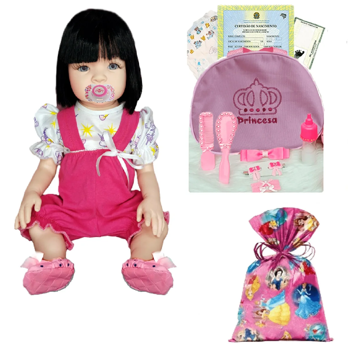 Type Baby Doll Baby Real Reborn Realistic Bag + 28 items