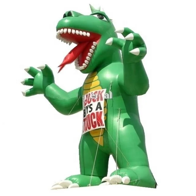 Big Promotional Green Inflatable Dinosaur Model For Advertising/5M High Ad Inflatable Green Dinosaur