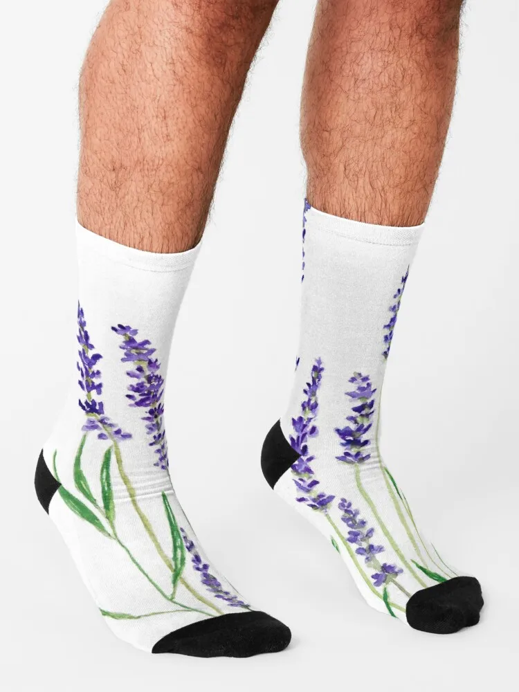 Фиолетовые женские забавные носки lavenderSocks