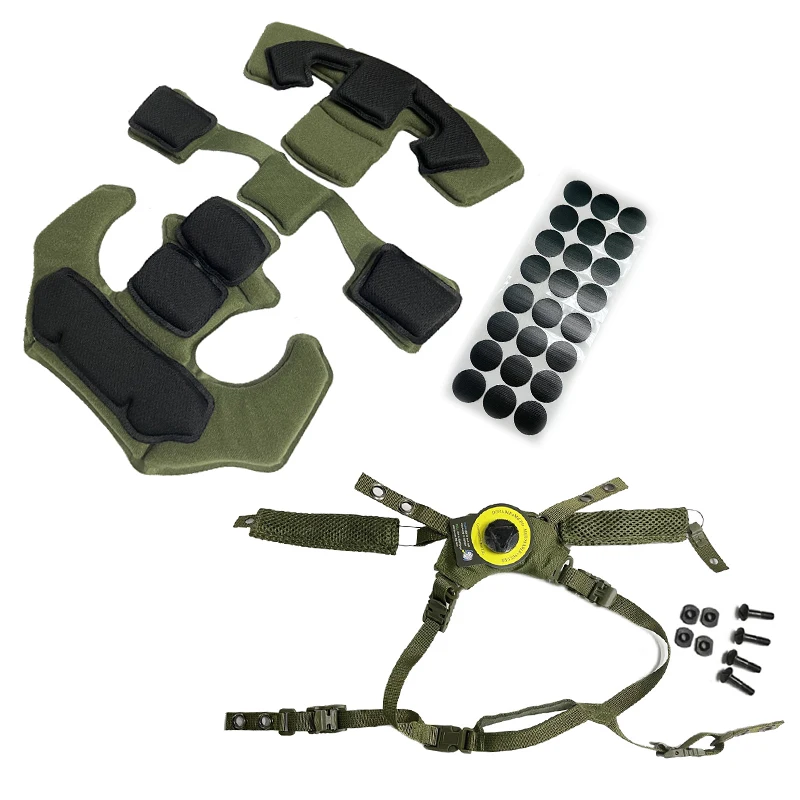 Wendy FAST MICH ACH Tactical Helmet Suspension System - Gen1 Memory Foam Pads Adjustable Lanyard for Hunting Airsoft Paintball