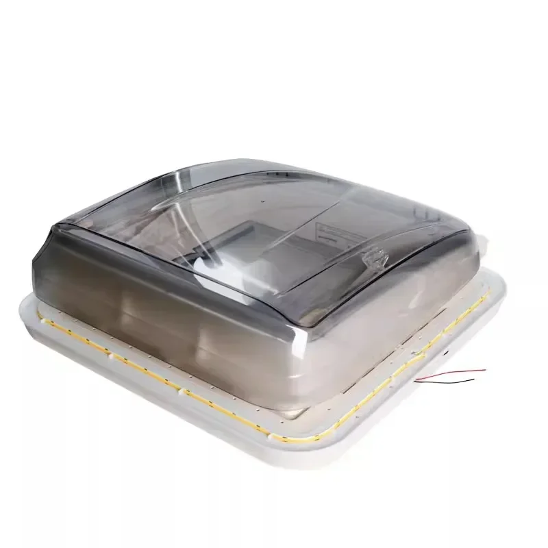 

New Modified RV skylight special 400 open hole ventilation ventilation with LED light mosquito curtain shade