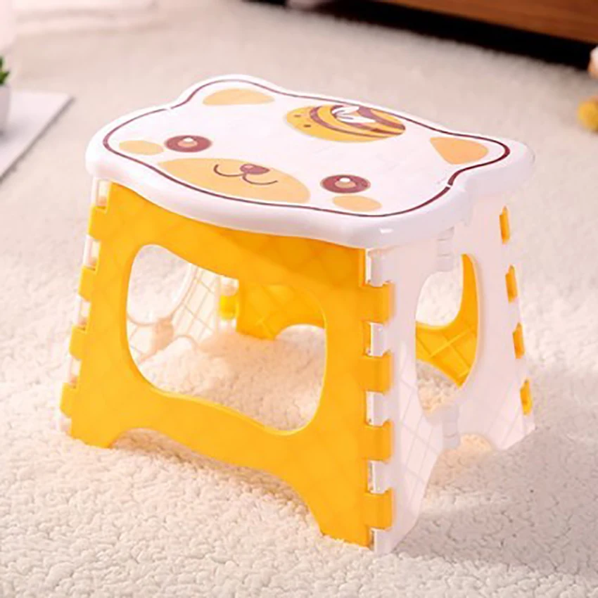 

1pc Folding Step Stool Lightweight Step Stool Thicken PP Mini Cartoon Safe Stool for Bathroom Bedroom Adults New
