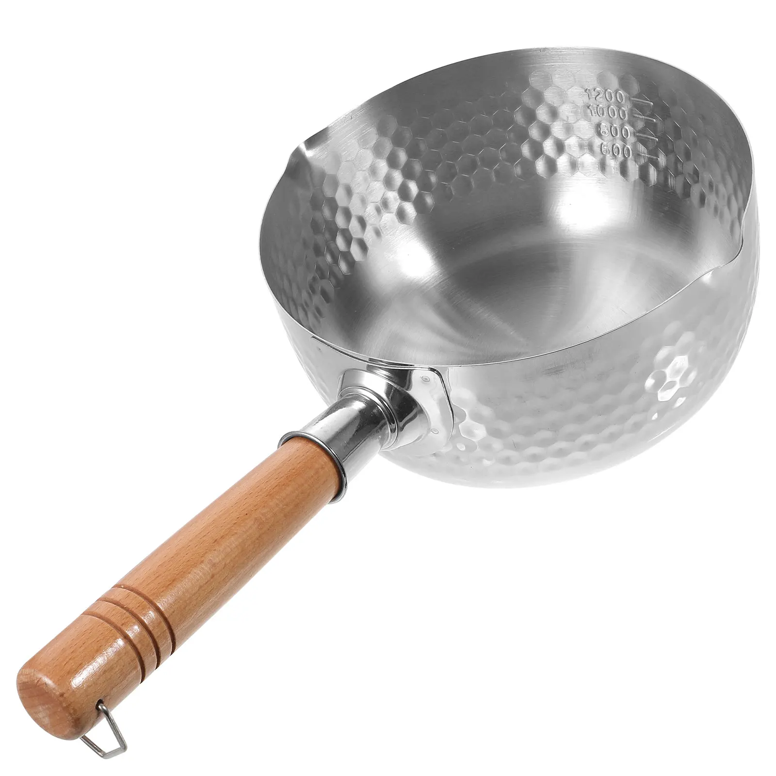 

Snow Pan Stainless Steel Wood Handle Cooking Pot Milk Sauce Ramen Soup Braising Chicken Porridge Stove Donabe Japanese Metal