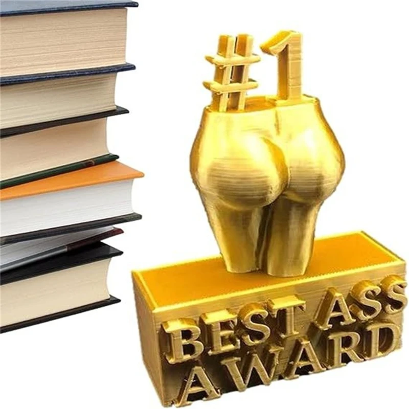 Funny Gold Butt/Boob Award Novelty Yard Ornament Best Butt Award Decoration