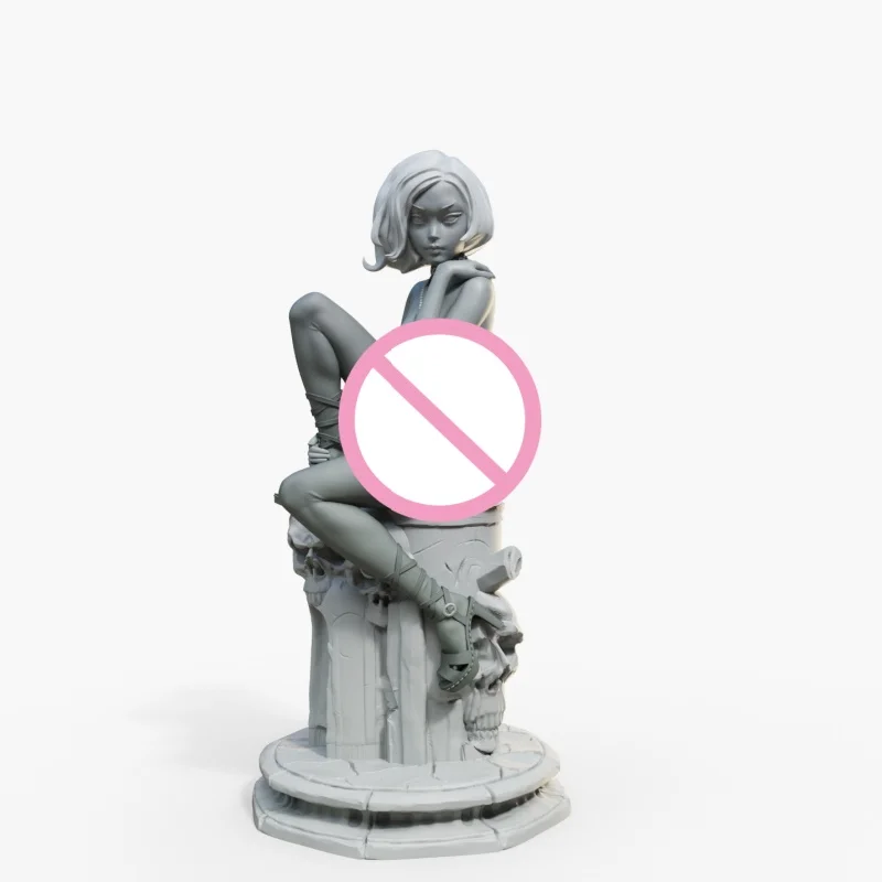 

Resin Figure 1/24 Scale Free Spirited Girl Assemble Model Kit Unassembled Dioramas and Unpainted Statuettes Toys