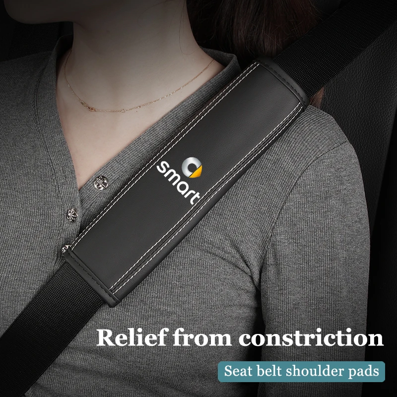 Car Seat Belt Covers Shoulder Protection Pad Interior Accessories For Smart Fortwo 451 450 453 EQ Forfour Coupe Cabrio Crossblad
