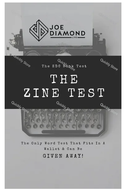 Joe Diamond - The ZINE Test  Magic tricks (Instant Download) Quickly send