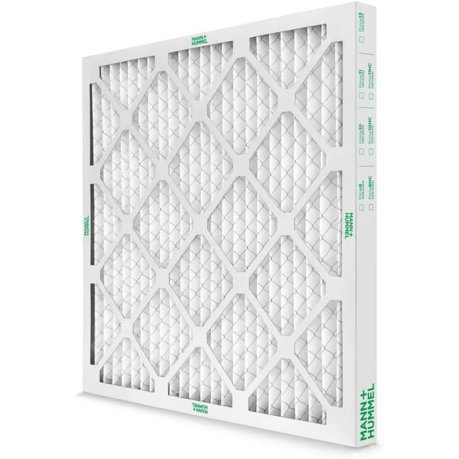 16x16x2 MERV 11 علبة مرشحات هواء لفرن التيار المتردد HVAC مطوية مكونة من 12 حجمًا دقيقًا 15.5 × 15.5 × 1.75 بوصة فلتر أبيض عالي الكفاءة