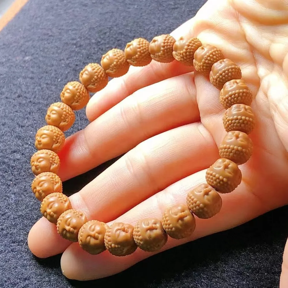 Carved Baby Buddha Monkey Head Walnut Beaded Bracelet 2026 Chinese Style Wenwan Single Strand For Daily Wear Prayer Meditation