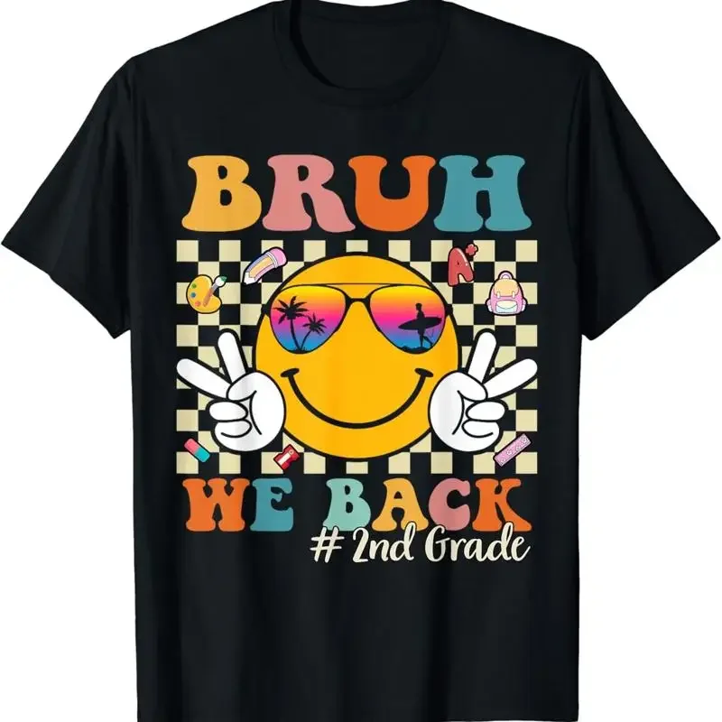 Bruh We Back 2nd Grade Retro to School Boys Girls T Shirt