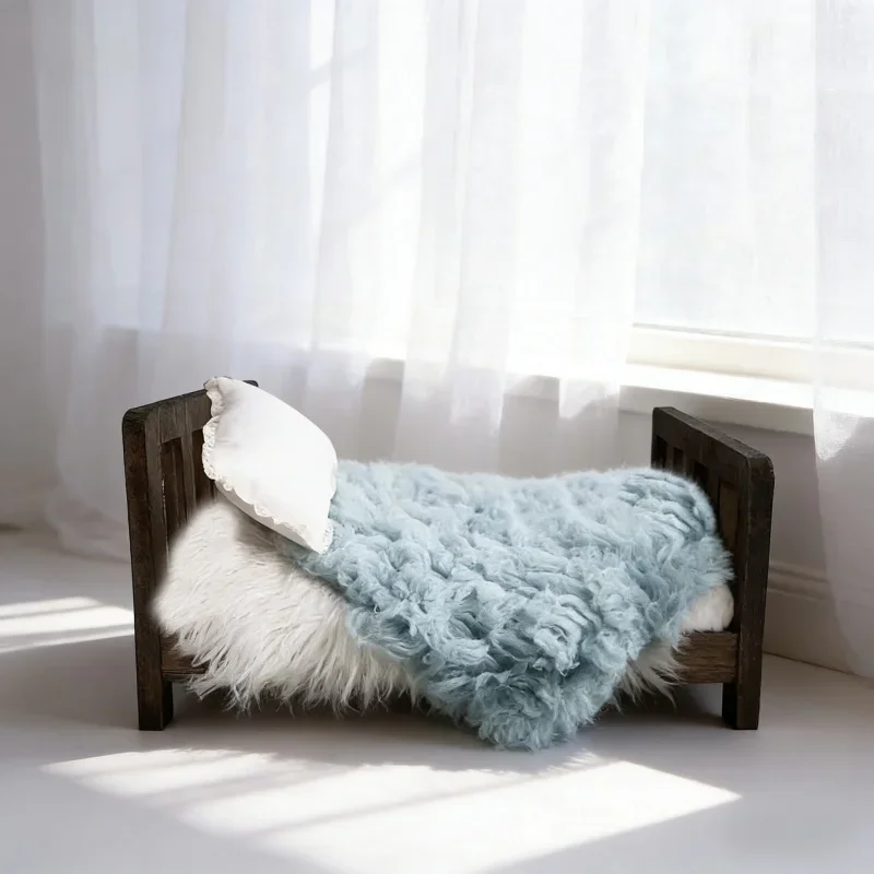 赤ちゃんの写真撮影用小道具子供用木製ベッドベビーアクセサリーお土産記念品スタジオ写真撮影用小道具幼児男の子女の子用