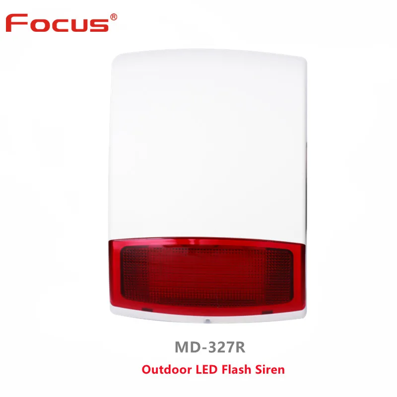 Meian Wireless MD-327R External Strobe Siren  With 105dB Big Alarming Sounds and Flash Threaten Thief With 4PCS Battery