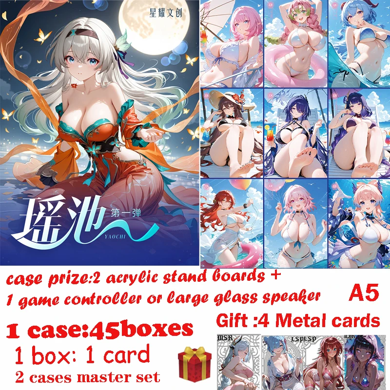 

YAOCHI A5 Trading Card Game Boards - Goddess Story Waifu A5 Boards Collection Booster Box - Doujin TCG for Toy Hobbies Gift
