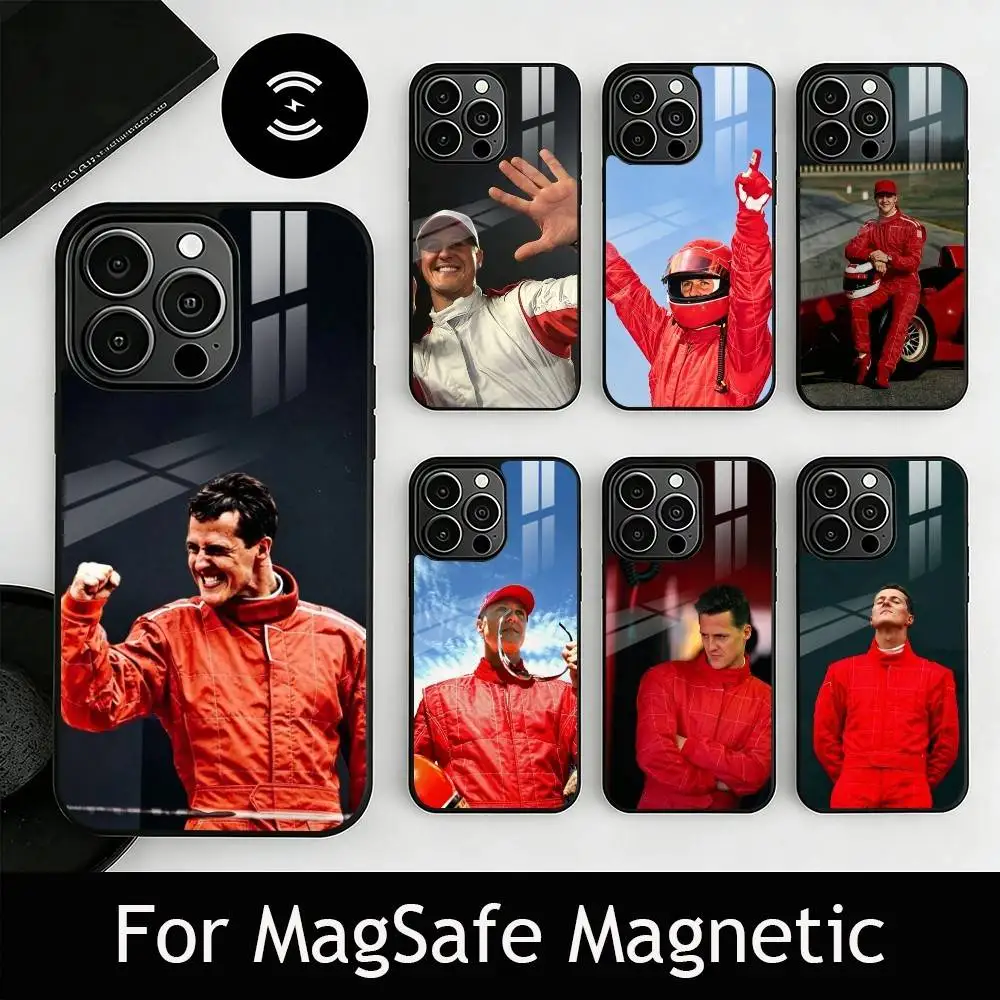 

Racing Driver M-Michael Schumacher Phone Case For iPhone17,16,15,14,13,12,11 Plus,Pro Magnetic For Magsafe Wireless Charging