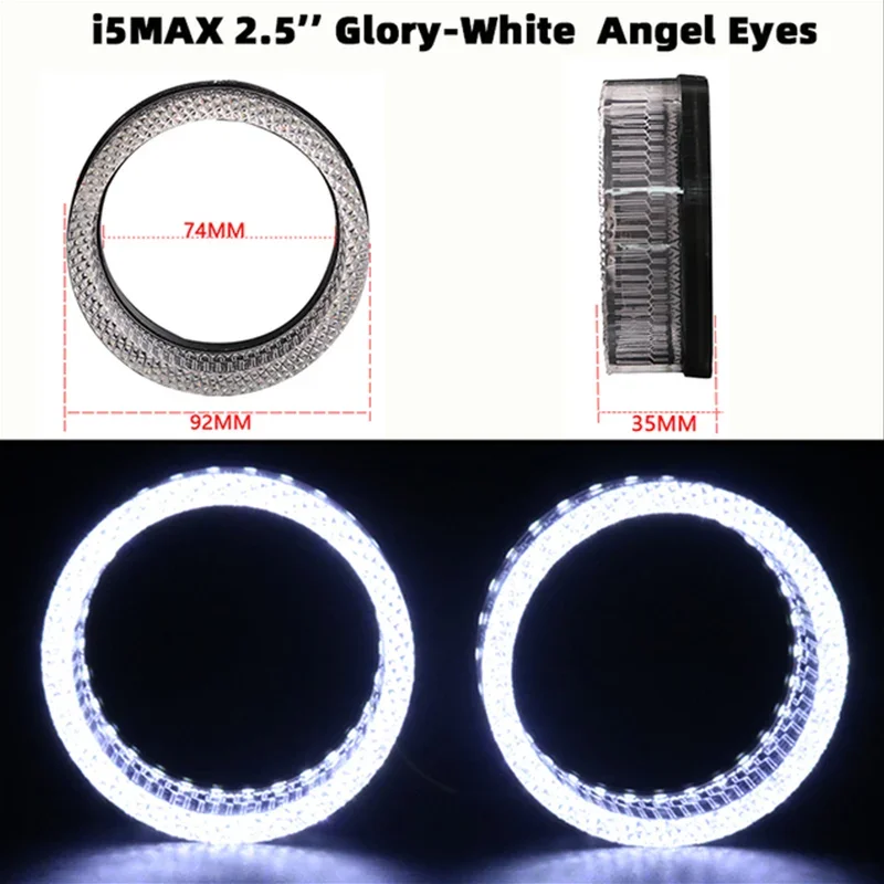 LKA 2.5 Inch 3.0 Inch Led Angel Eyes Bi Xenon Projector Lenses for Headlights Car Lights Turn Signal Lights Car Accessories