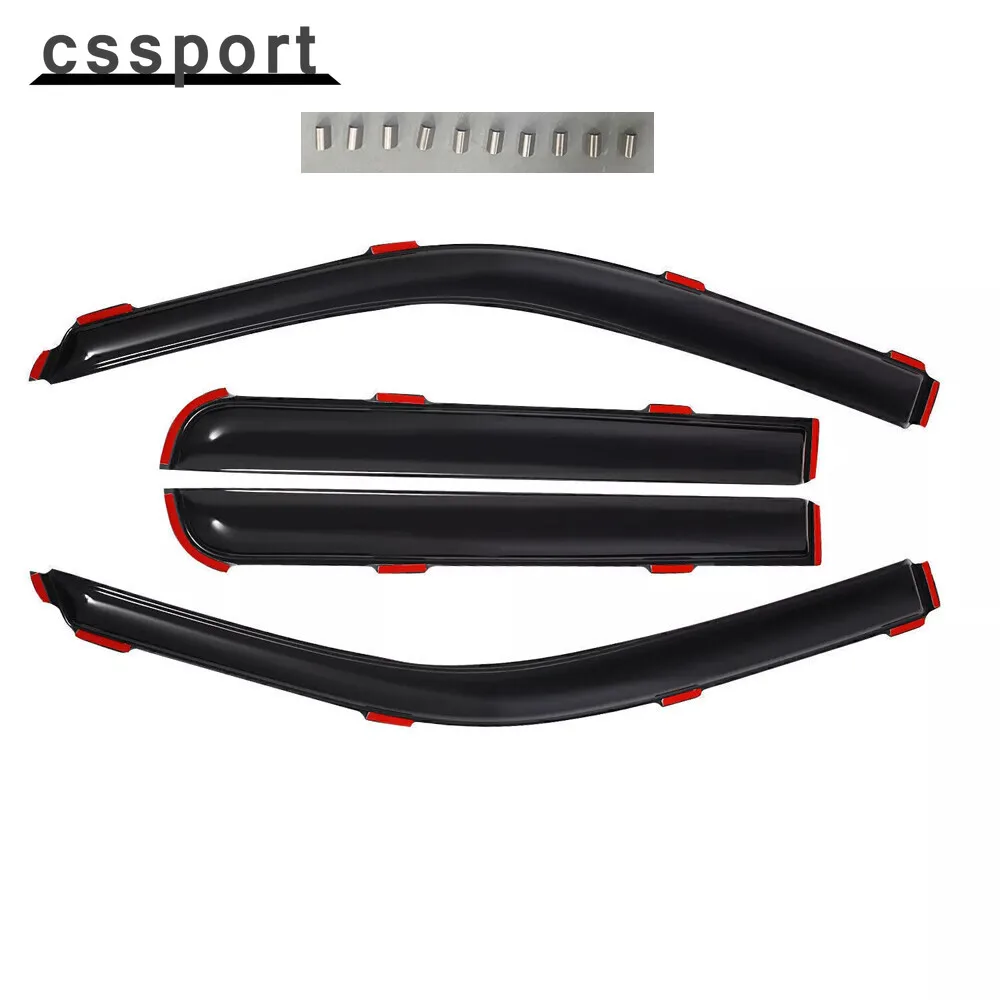 For 2009-2014 Ford F-150 Super Crew In-Channel Window Vent Visor Sun Rain Guards